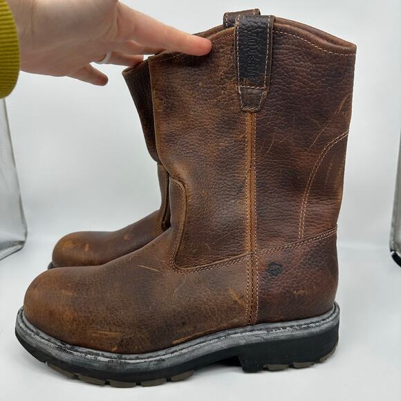 Wolverine Steel Toe Brown Leather Slip Resistant Mens Work Boot Size 11 Wide NWT - Picture 3 of 16